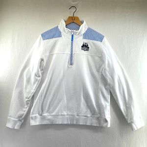 White and Blue Women's Top